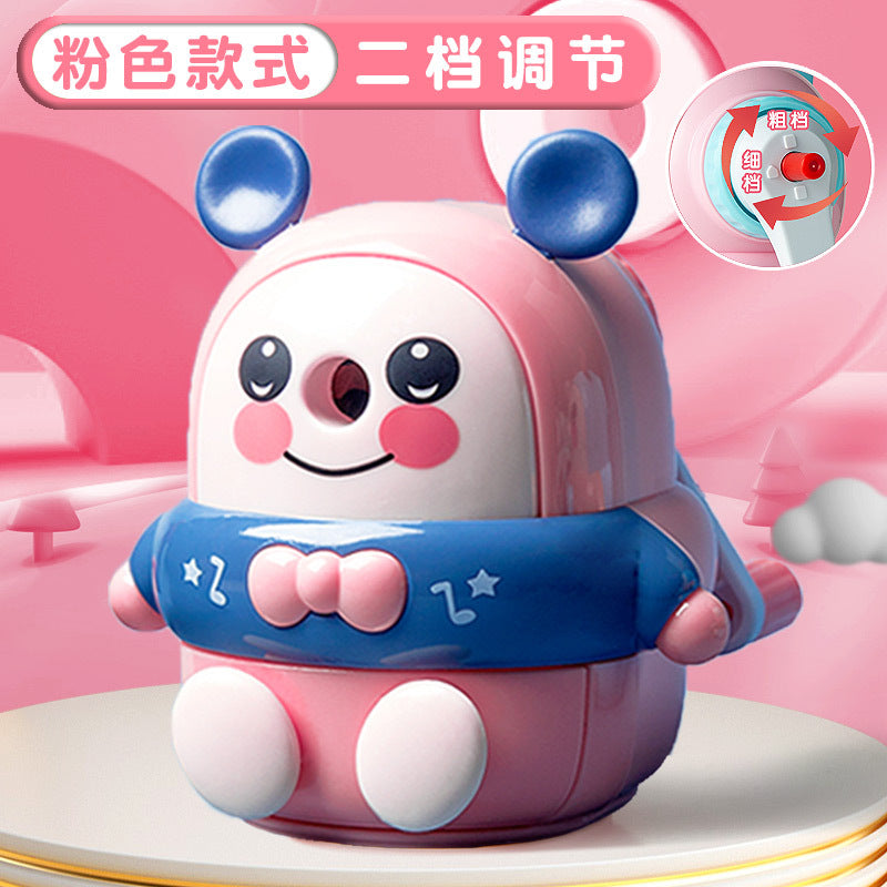 Kulomi Pencil Sharpener Primary School Student Pencil Sharpener Hand-cranked Automatic Pencil Sharpener Durable Pencil Sharpener
