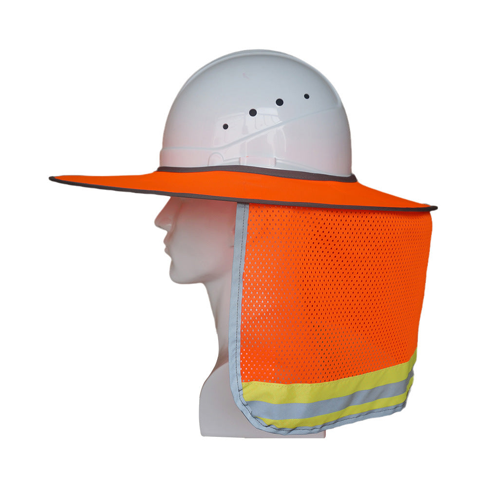 Cross-border spot safety helmet sunshade curtain helmet sunscreen reflective construction site outdoor installation construction iron wire
