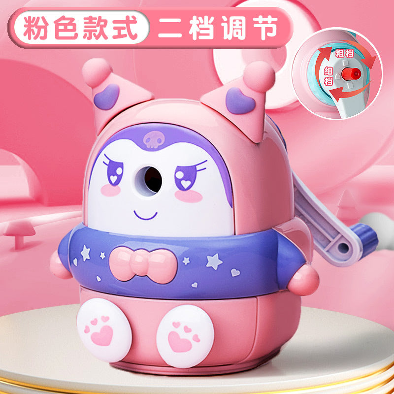 Kulomi Pencil Sharpener Primary School Student Pencil Sharpener Hand-cranked Automatic Pencil Sharpener Durable Pencil Sharpener