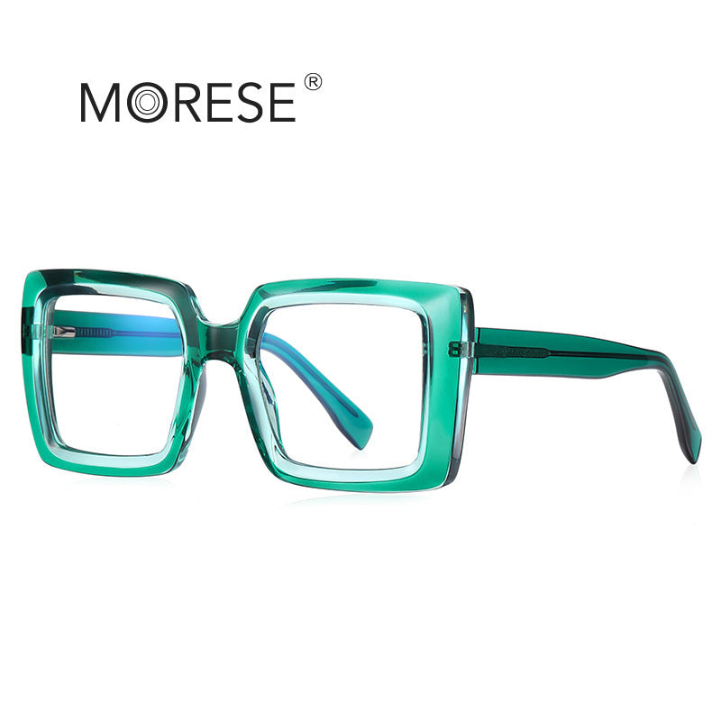 European and American anti-blue light large frame glasses frame 2170 square TR90 optical frame fashion street photography ladies glasses ins style