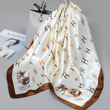 QUECY Women's Silk Square Scarf – 90x90cm Lightweight Scarf