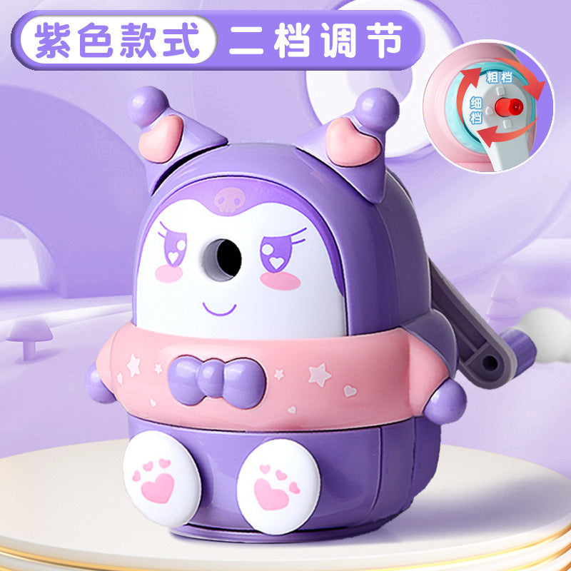 Kulomi Pencil Sharpener Primary School Student Pencil Sharpener Hand-cranked Automatic Pencil Sharpener Durable Pencil Sharpener