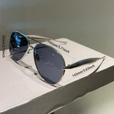 Aviator Metal Double-Bridge Sunglasses | Trendy Unisex Fashion Eyewear for Street Style