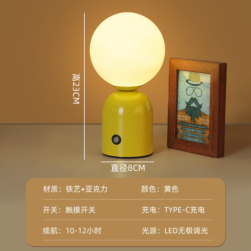 Nordic Macaron Table Lamp Clear Bar Bar Table Lamp Cafe KTV Atmosphere Lamp Bedside Lamp Wedding Lamp