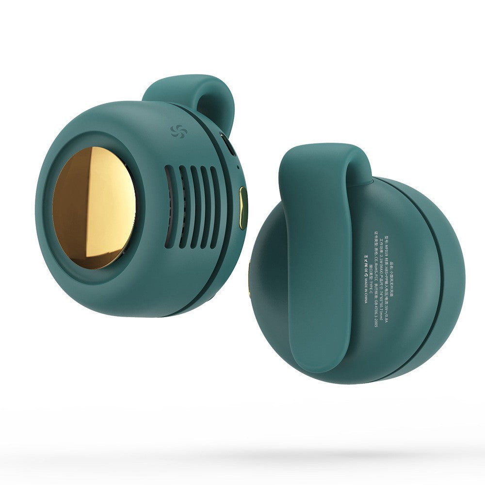 Desktop Fan, Portable Handheld Mini USB Rechargeable Neck Clip Fan, Silent Bladeless, Cross-Border Certified Patented Fan