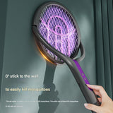 Retractable Wall-Mounted Electric Mosquito Swatter – 2-in-1 Rechargeable Insect Killer