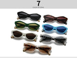 Angular Cat Eye Sunglasses – Modern Retro Design with Stylish Temple Detailing