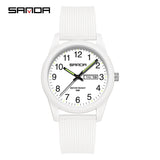 Sanda Dual Calendar Couple Quartz Watch – Waterproof Fashion Watch for Men & Women