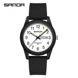 Sanda Dual Calendar Couple Quartz Watch – Waterproof Fashion Watch for Men & Women