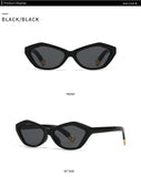 Angular Cat Eye Sunglasses – Modern Retro Design with Stylish Temple Detailing