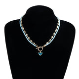 Zircon Heart Pendant Necklace for Women – Diamond-Inspired Clavicle Chain