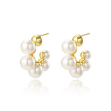 Elegant Pearl Accent Hoop Earrings – Lightweight Classic Chic Jewelry