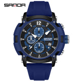 SANDA Men’s Chronograph Quartz Watch – Retro Luminous Waterproof Sports Watch