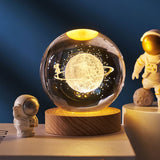 3D Astronaut & Moon LED Night Light – USB Powered Multicolor Desk Lamp