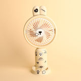 Household Desktop Mini Fan USB Charging Cartoon Small Fan Portable Student Gift Practical Handheld Fan