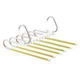 Stainless Steel Pull-Out Pants Rack – 6-Layer Foldable Closet Organizer