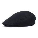 Men's Mesh Beret Cap – Breathable Duckbill Hat For Spring and Summer