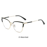 Oversized Cat Eye Blue Light Glasses Frame for Women – Trendy Myopia Eyewear