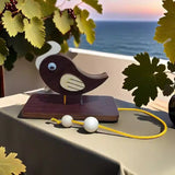 Woodpecker Handmade Wooden Doorbell – Decorative Pull-Knock Bell for Home