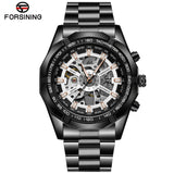 Forsining Men's Automatic Mechanical Watch – Business Style, Steel Band
