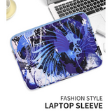 Blue Laptop Sleeve – Waterproof, Slim Fit Computer Case with Digital Wave Print for 11-15” Laptops