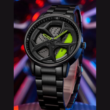 Sanda Men’s Quartz Watch – Hollow Rotatable Dial, Stainless Steel Strap Watch