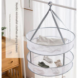 Foldable Clothes Drying Rack Net Basket for Socks & Underwear – Deformation-Resistant Hanging Dryer