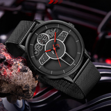 SANDA Men’s Mesh Strap Quartz Watch – Waterproof Casual Wristwatch for Trendy Youth