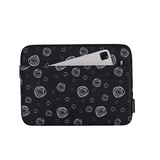 Concentric Circle Design Waterproof Laptop Sleeve with Front Pocket – Fits 11–15" Devices