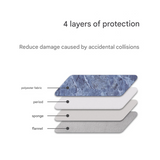 Waterproof Laptop Sleeve – Marble Slate Print, Stone Texture Protective Case (11"-15" inches)