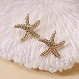 Cute Starfish Earrings for Women – Alloy Beach Vacation Fashion Jewelry