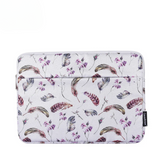 Feather Bloom Laptop Sleeve – Shock-Resistant Feather Print Case for MacBook & More