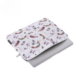 Feather Bloom Laptop Sleeve – Shock-Resistant Feather Print Case for MacBook & More