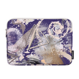 Shockproof Laptop Sleeve – 11" to 15" Water-Resistant Case with Purple Geometric Storm Print
