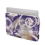 Shockproof Laptop Sleeve – 11" to 15" Water-Resistant Case with Purple Geometric Storm Print