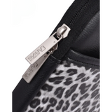Black Leopard Print Shock-Resistant Laptop Sleeve – for MacBook with Front Pocket