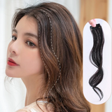 Clip-In Curtain Bangs (Pack of 3) – Synthetic Hairpieces with Middle Part & Soft Curls