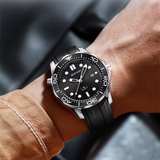 SANDA Men’s Silicone Quartz Watch – Casual Analog Wristwatch with Calendar & Luminous Display