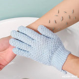 Exfoliating Bath Gloves – Double-Sided Five-Finger Jacquard Scrub Mitt