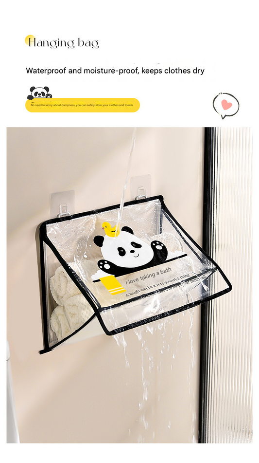 Waterproof Hanging Storage Bag for Bathroom & Dorm – Wall-Mounted Clothes Organizer