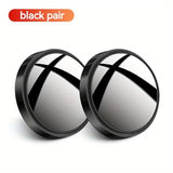 2-Pack 360° Adjustable Blind Spot Mirrors – HD Glass for Cars & Trucks