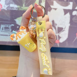 Cute Candy Color Ice Cream Cup Keychain – Silicone
