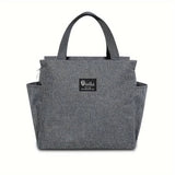 Canvas Insulated Lunch Bag -  Perfect for Office, School, Travel, and Picnic