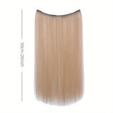 Highlighted Straight Hair Extensions – Seamless Colorful Braided Wig for Women - 50cm Long