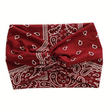 Elegant Leopard Print Knitting Sports Headband – Stretchy & Sweat-Absorbing