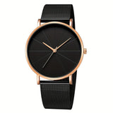 Casual Round Quartz Watch – Minimalist Fashion Analog