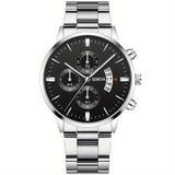 Fashion Men's Casual Calendar Quartz Wristwatch – Stainless Steel