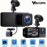 3-Channel 1080P Dash Cam with Night Vision