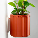 Wall-Mounted Plastic Planter with Hidden Drip Tray – 3D Printed Modern Garden Pot