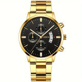 Fashion Men's Casual Calendar Quartz Wristwatch – Stainless Steel